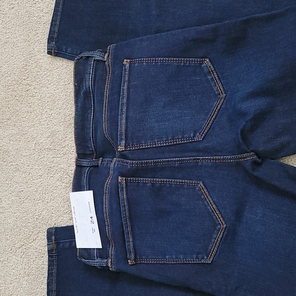 NWT LOFT Jean Leggings - size 00 24" - Picture 4 of 4
